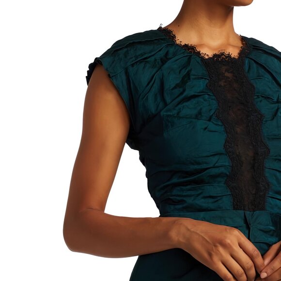 Jason Wu Collection Washed Sateen Gathered Midi Dress Size S/M 6 US NEW - Picture 5 of 8